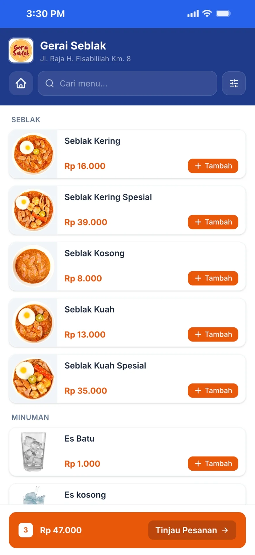 Katalog Menu