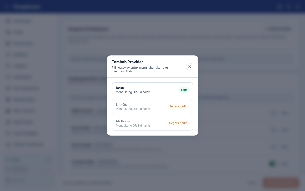 Pilihan provider pembayaran