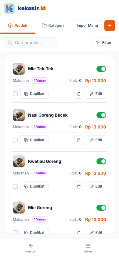 Form Edit Produk (tampilan ponsel)