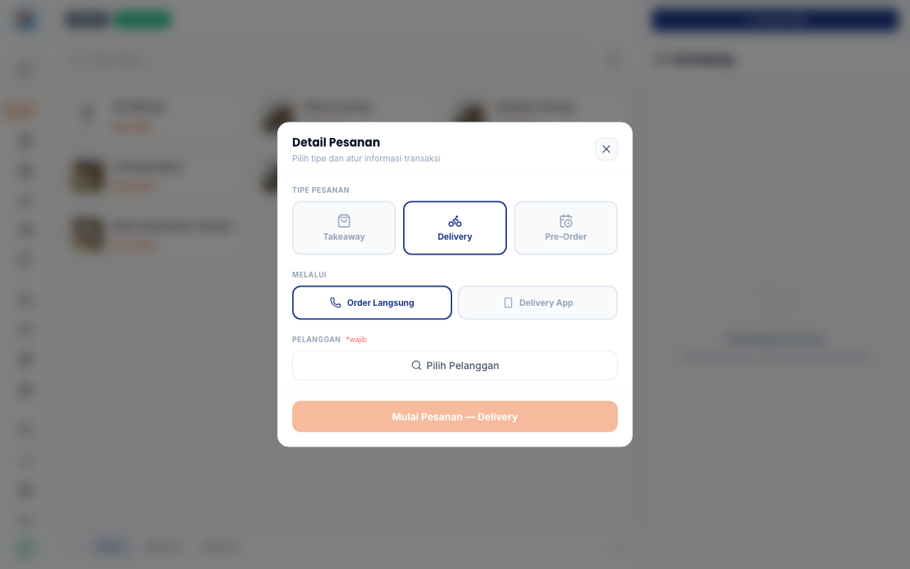 Delivery dengan Order Langsung terpilih